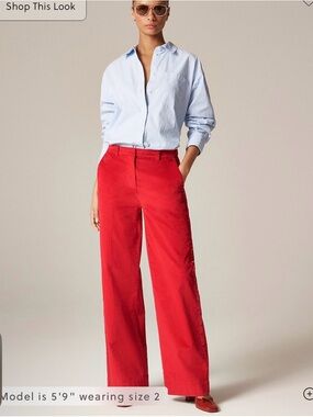 J. Crew Women’s Black Velvet Wide-Leg Pants with Satin Side Stripe Tuxedo pant